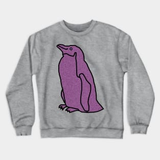 Purple Metallic Penguin Crewneck Sweatshirt